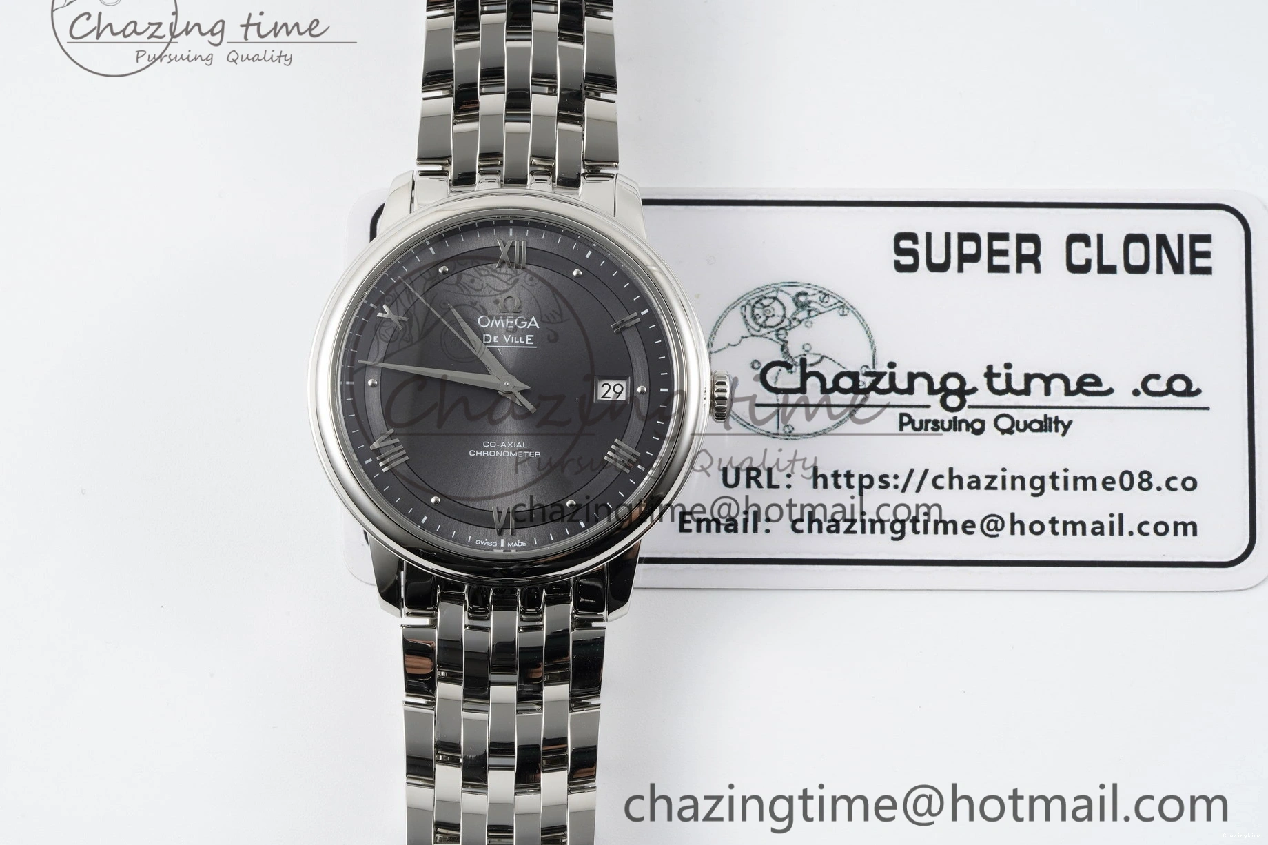 0101 Bold De Ville SS TWF 1:1 Best Edition Gray Dial on SS Bracelet MIYOTA 7840